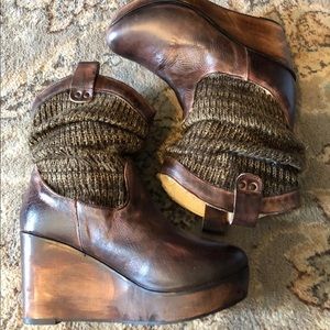 BED STU Bruges wedge boot (teak rustic)